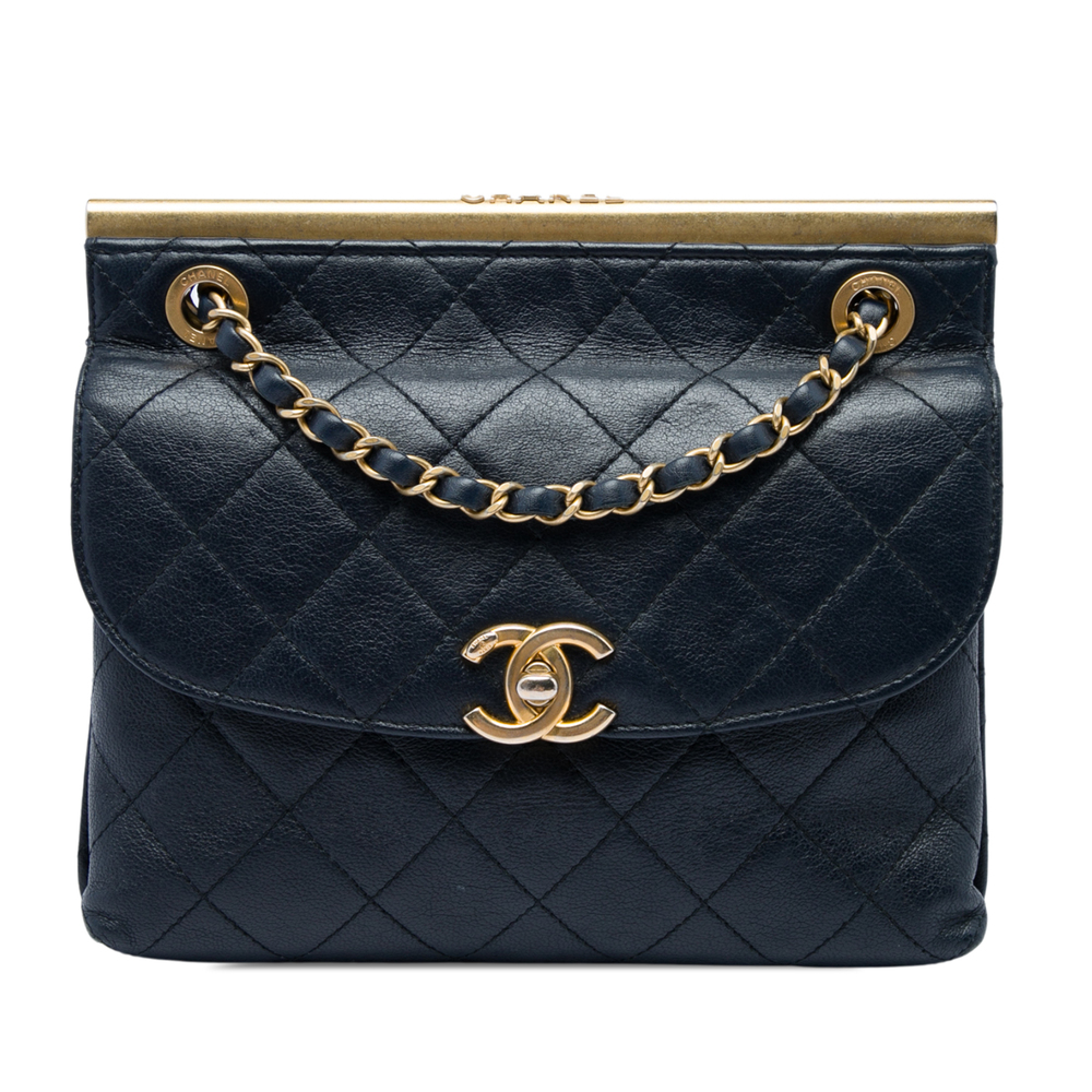 Pre-Loved Chanel CC Bicolor Quilted Calfskin Double Sided Flap